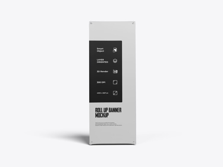 PSD rollup banner mockup