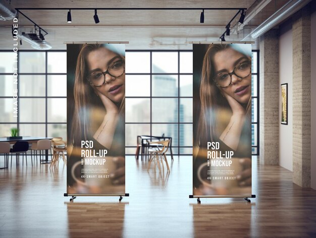 PSD rollup banner mockup