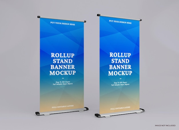 Rollup mockup design design rendering isolato