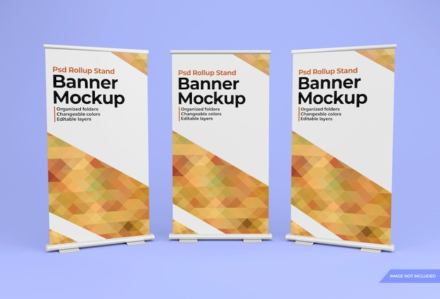 Mockup di design banner rollup permanente