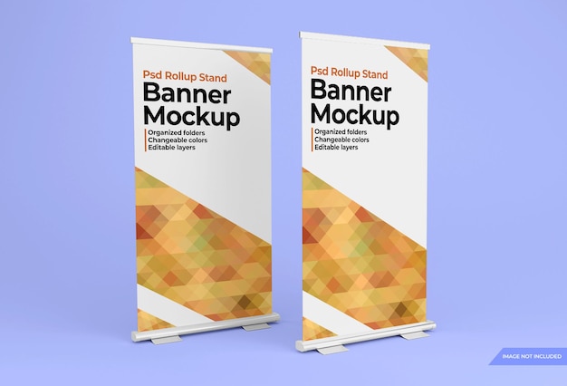 Mockup di design banner rollup permanente