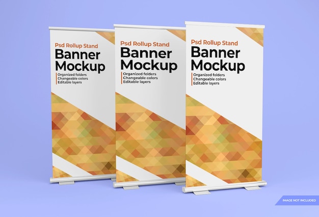 Rollup standing banner design mockup