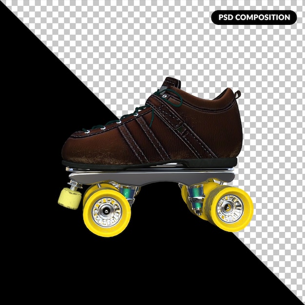 PSD rolschaatsen geïsoleerd 3d-rendering