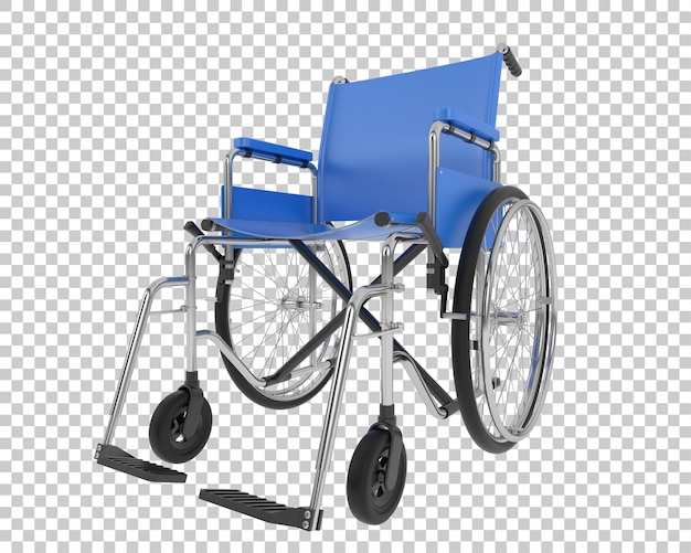 Rolstoel op transparante achtergrond 3D-rendering illustratie