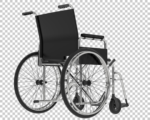Rolstoel op transparante achtergrond 3D-rendering illustratie
