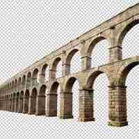 PSD roman aqueduct on transparent background