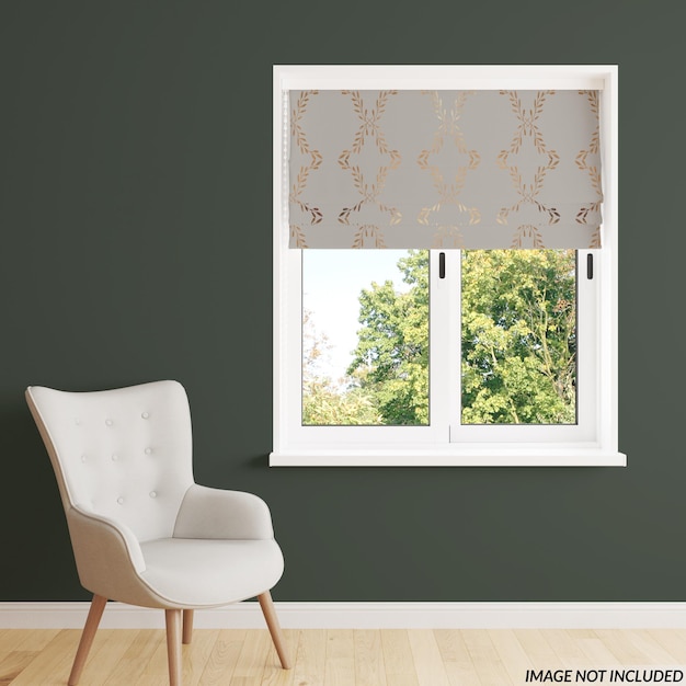 PSD roman blinds mockup