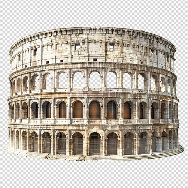 Roman colosseum isolated without background