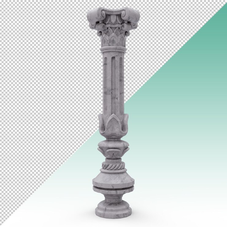 PSD roman pillars column isolated