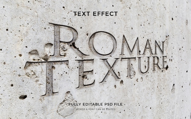 Roman texture text effect