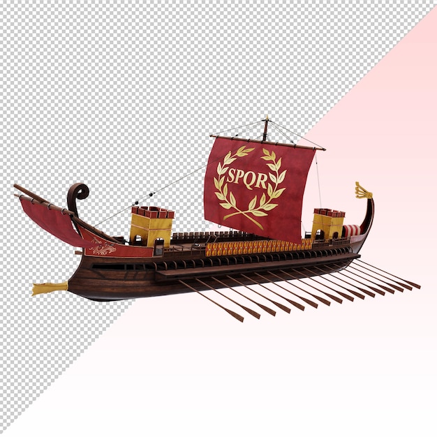 PSD roman trireme war ship