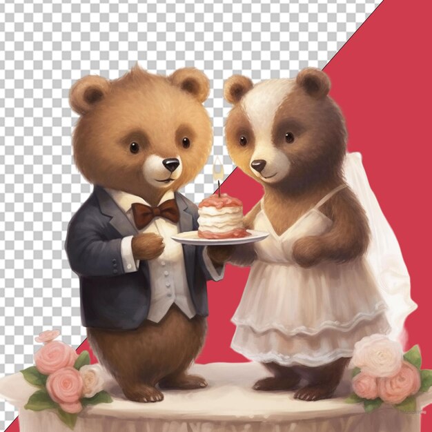 PSD romantic animals on valentine39s day