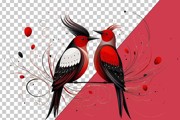 PSD romantic birds on valentine39s day