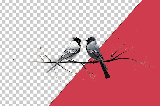 PSD romantic birds on valentine39s day