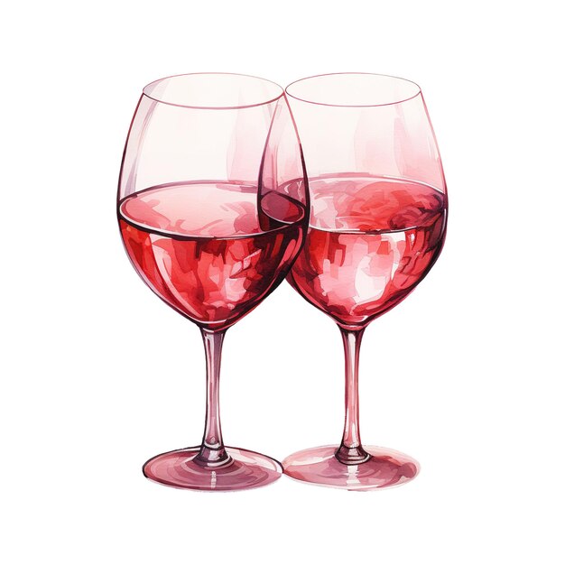 PSD romantic valentine wine glasses feestelijk glaswerk om uw valentijnsdag te verbeteren