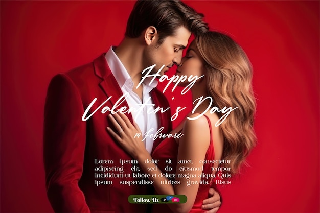 romantic valentines day red background