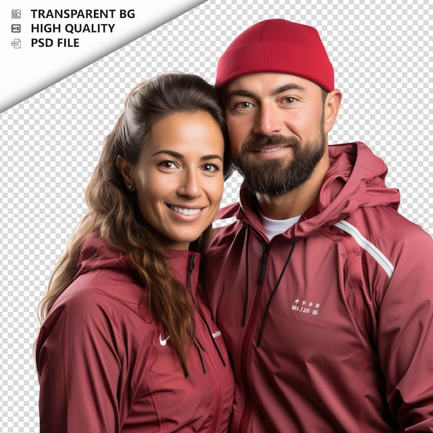 Romantic young arabic couple valentines day with jewelry transparent background psd isolated