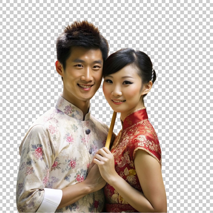 PSD romantic young korean couple