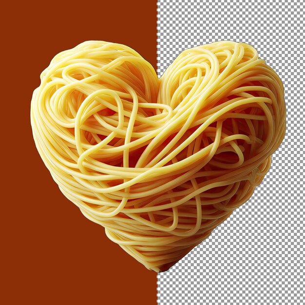 PSD romantische hartvormige spaghetti met tomatensaus png