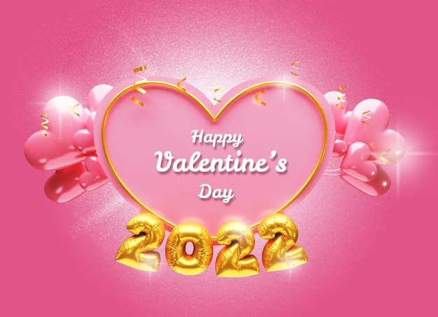 Romantyczna Koncepcja Szablon Powitania Walentynki 2022