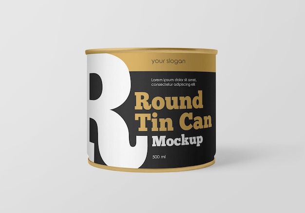 Rond blikje mockup