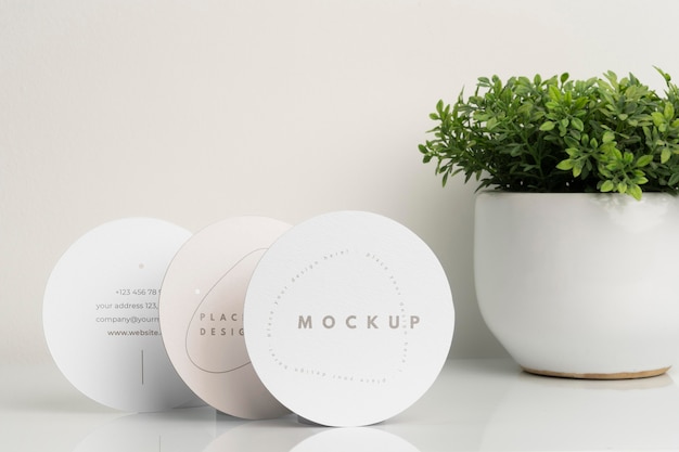 Rond flyer mock-up arrangement