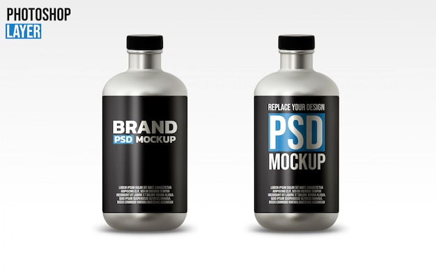 Ronde fles mockup-ontwerp