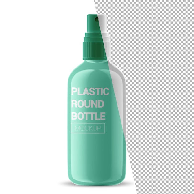 Ronde plastic flescosmetica met nevelspraymodel