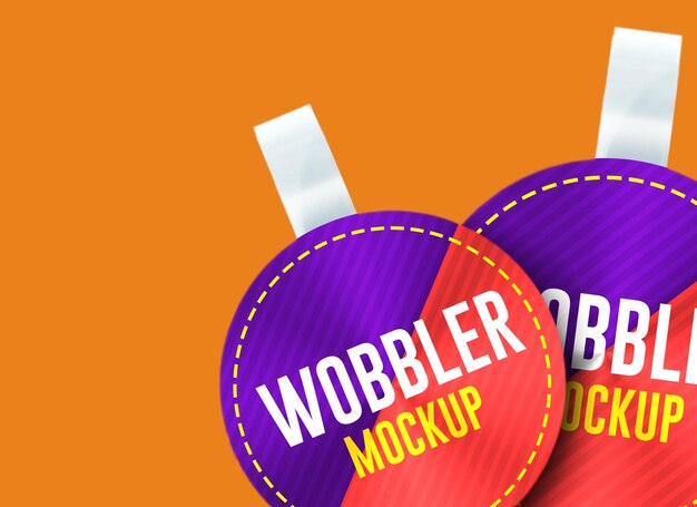 Ronde promotie wobbler mockup