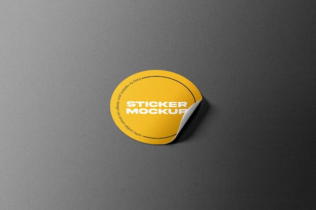 PSD ronde sticker mockup