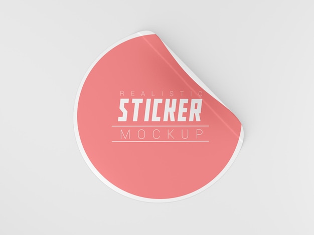 Ronde sticker mockup