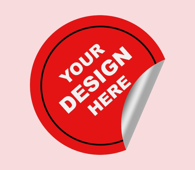 Ronde sticker psd voor mockup