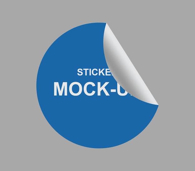 Ronde sticker schillen voor mock-up
