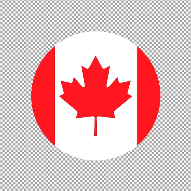 Ronde vlag van het land Canada