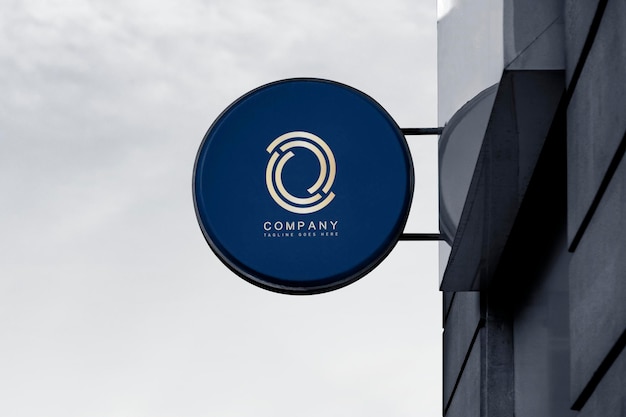 Ronde winkelbord mockup realistisch merkontwerp psd