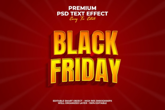 Rood Black Friday-teksteffect