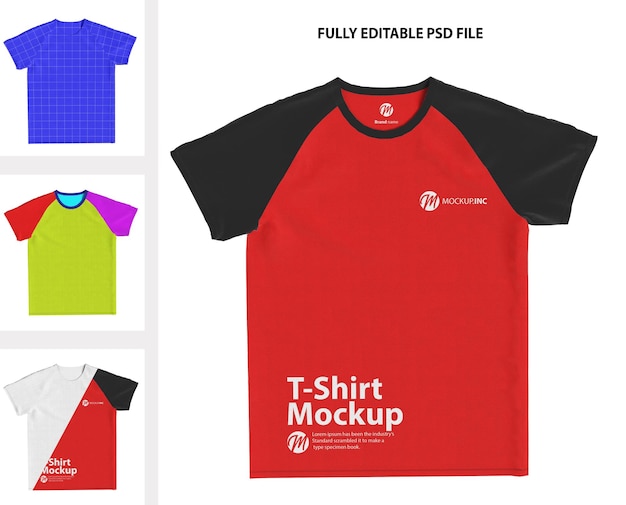 Rood en zwart t-shirtmodel