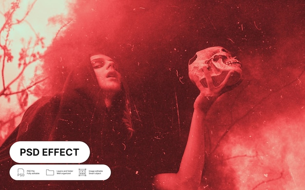 Rood foto-effect