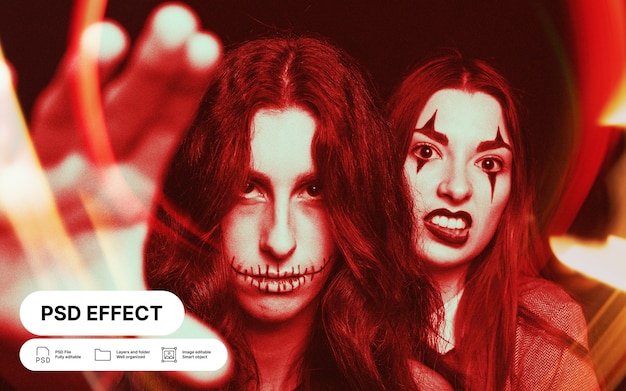 Rood foto-effect