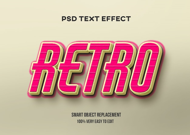 Rood geel retro teksteffect