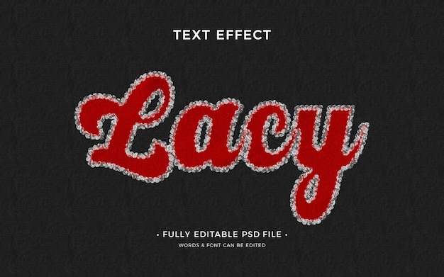 Rood gehaakt logo teksteffect