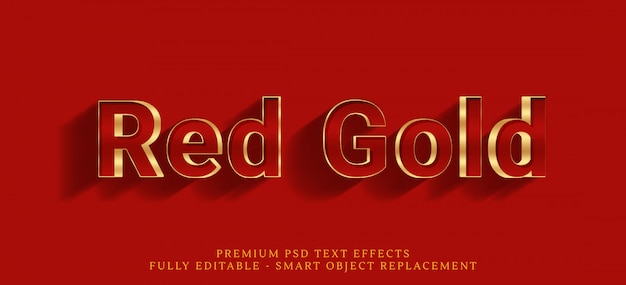 Rood goud tekststijl effect