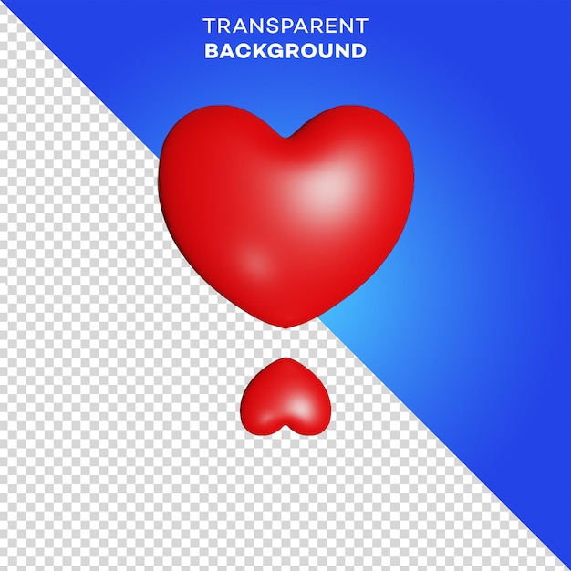 Rood hart 3d vector hd-afbeeldingen, 3d houdt van render, 3d hart,