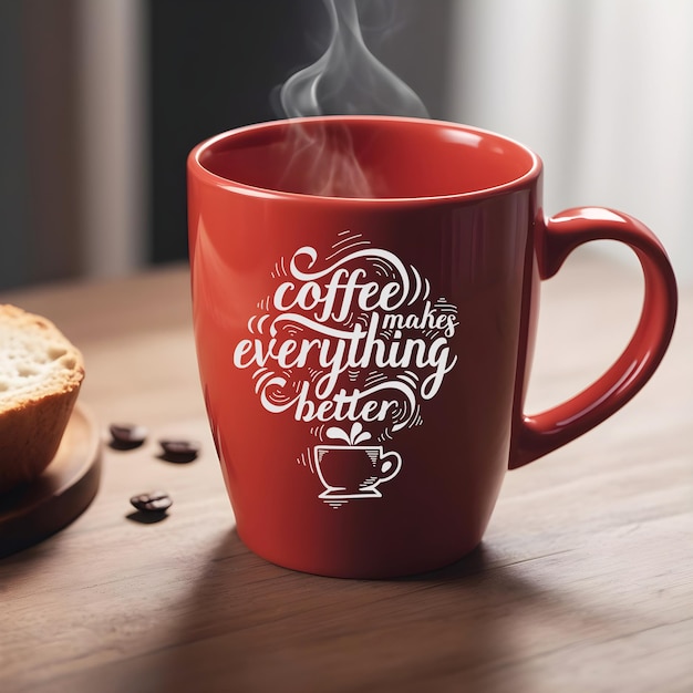 Rood koffiebeker mockup