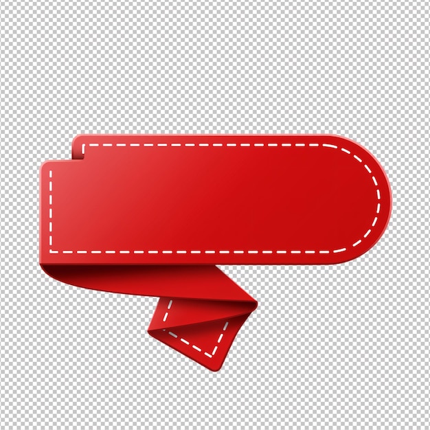 Rood lint banner grafisch ontwerp element