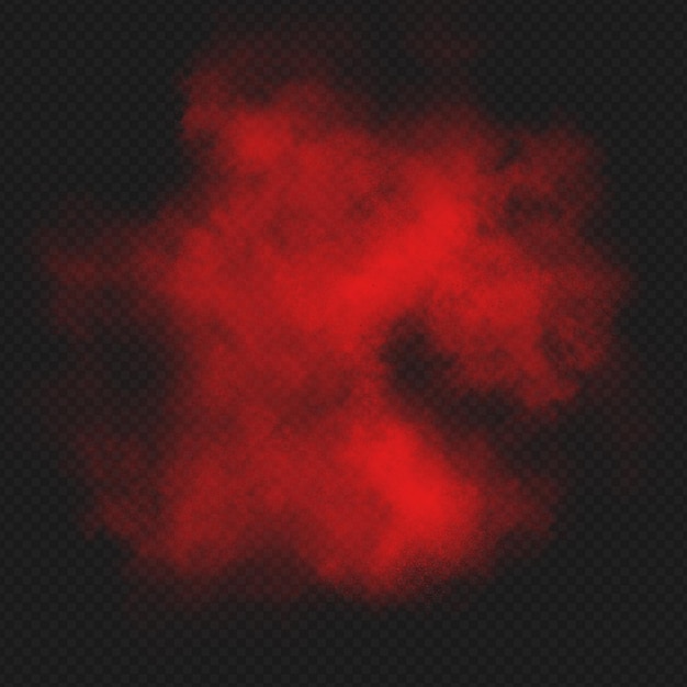 Rood rookpoeder geïsoleerd op transparante achtergrond