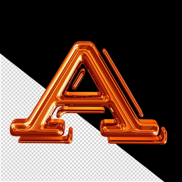 Roodharige 3d-symbool letter a