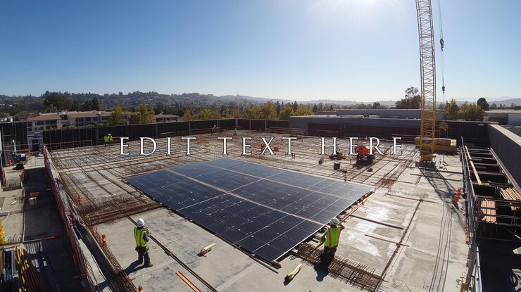 PSD rooftop solar panel installation during building construction