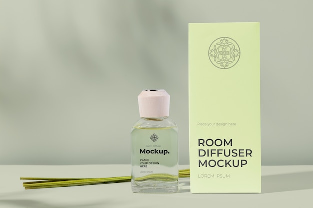 PSD room diffuser with label mockup