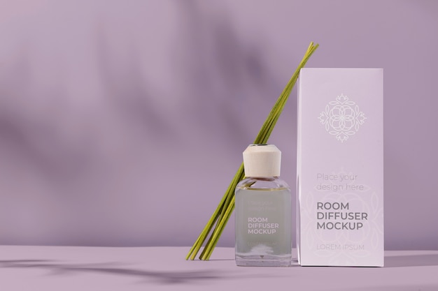 Room diffuser with label mockup